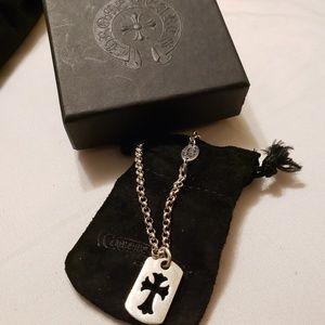 Chrome Hearts Tiny Cutout Cross Necklace